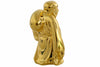 Buddha aus Metall glanz-gold