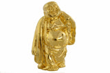 Buddha aus Metall glanz-gold