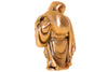 Buddha aus Metall rot-golden